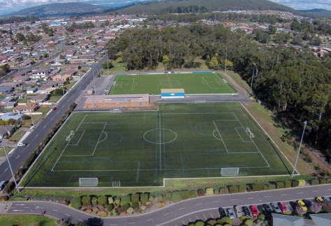Devonport Soccer Centre aerial shot