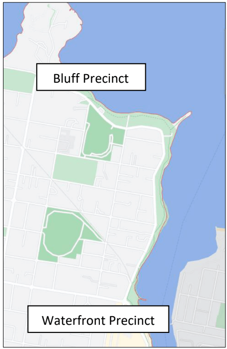 map Bluff to Waterfront