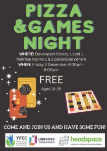 Pizza and Games Night 2nd December FREE