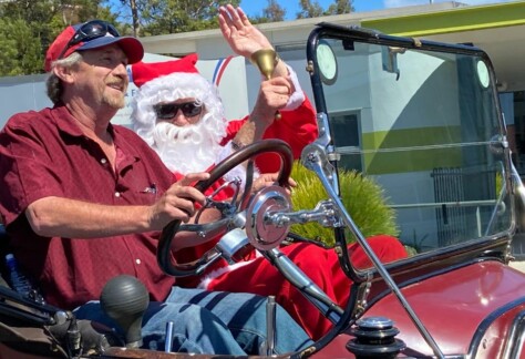 : Santa and his driver visiting East Devonport at a Christmas in the East event. This year’s Santa Run will be held on Saturday, 3 December
