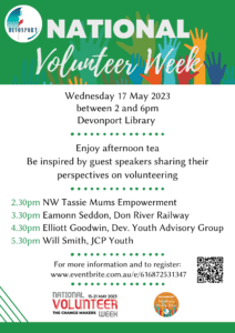 flyer promoting volunteer week celebration