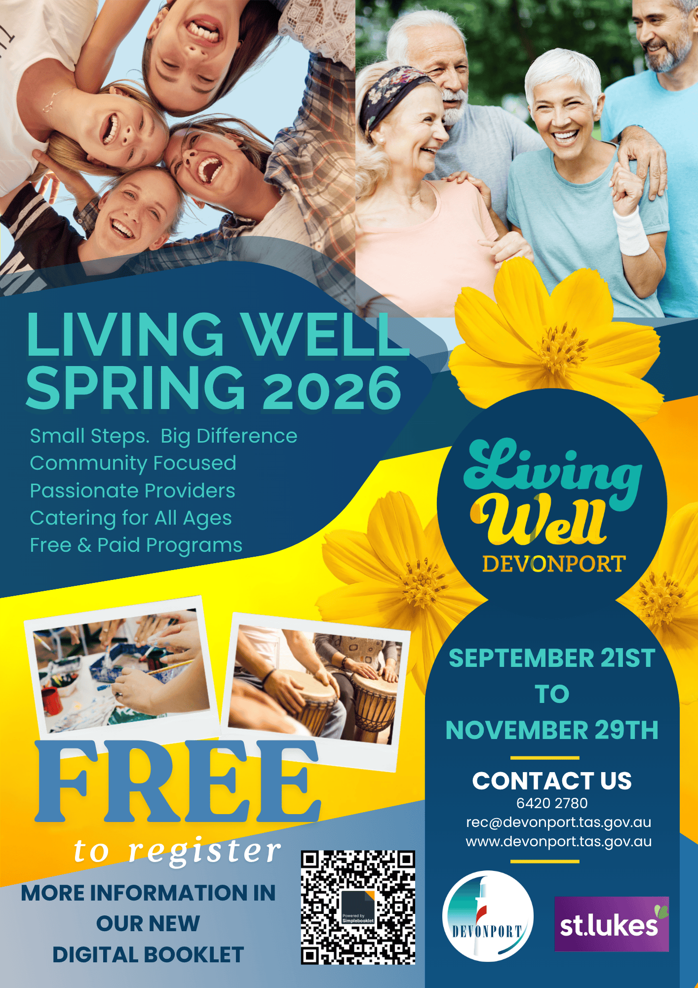 Living Well Spring 2026 flyer, cover page